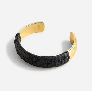 J.Crew Open-cuff raffia wrap bangle bracelet NWOT